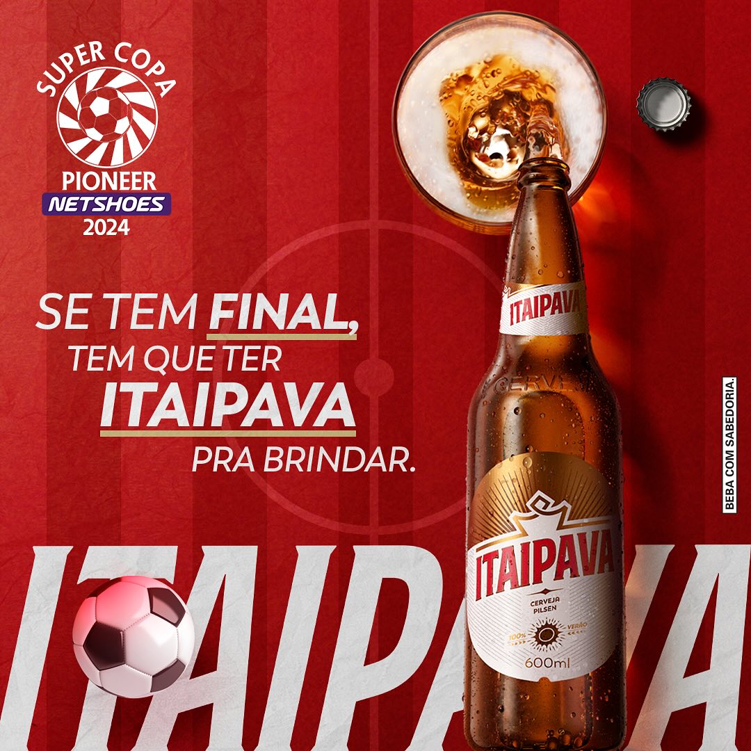 ITA-chegando a decisão! Amanhã, 29/9, é a grande final da Copa Pioneer. E Itaipava está mais que confirmada para se juntar às torcidas, refrescar a garganta e fazer uma festa do jeito que a gente gosta. Não perca! #ItaNaCopaPioneer #Itaipava #BebaComSabedoria